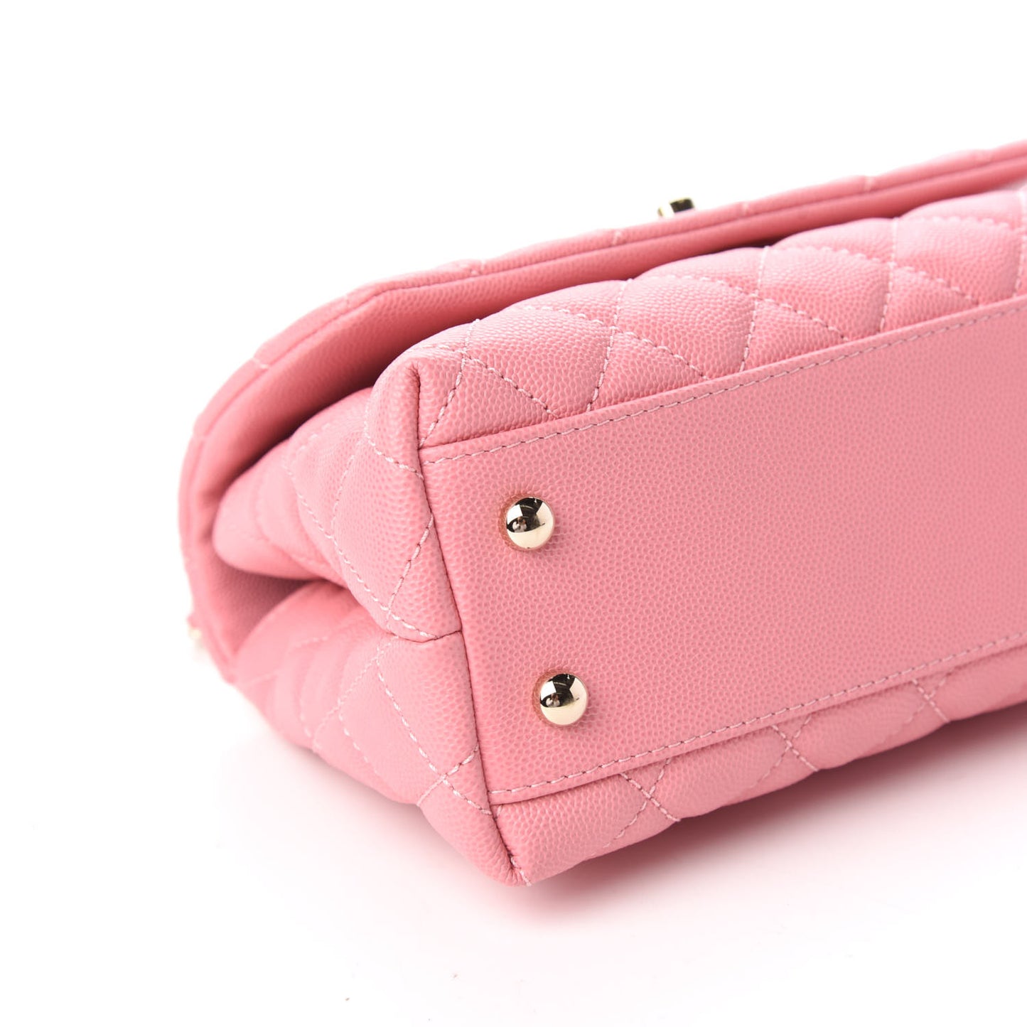 Caviar Quilted Mini Coco Handle Flap Pink