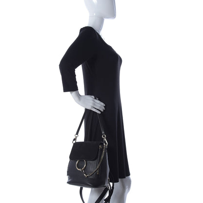 Chloe Suede Calfskin Small Faye Backpack Black 2 of 9