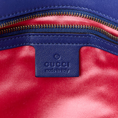 Gucci Velvet Matelasse Medium GG Marmont Shoulder Bag Cobalt Blue 6 of 11