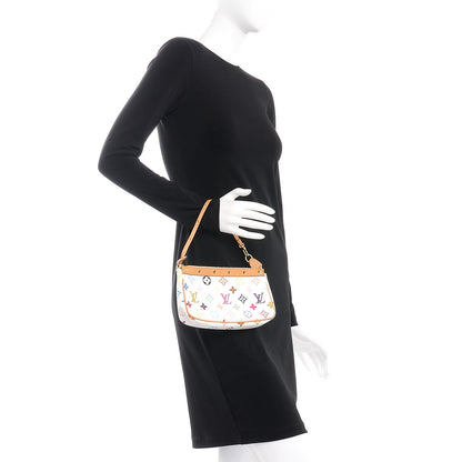 Louis Vuitton Monogram Multicolor Pochette Accessories White 2 of 14