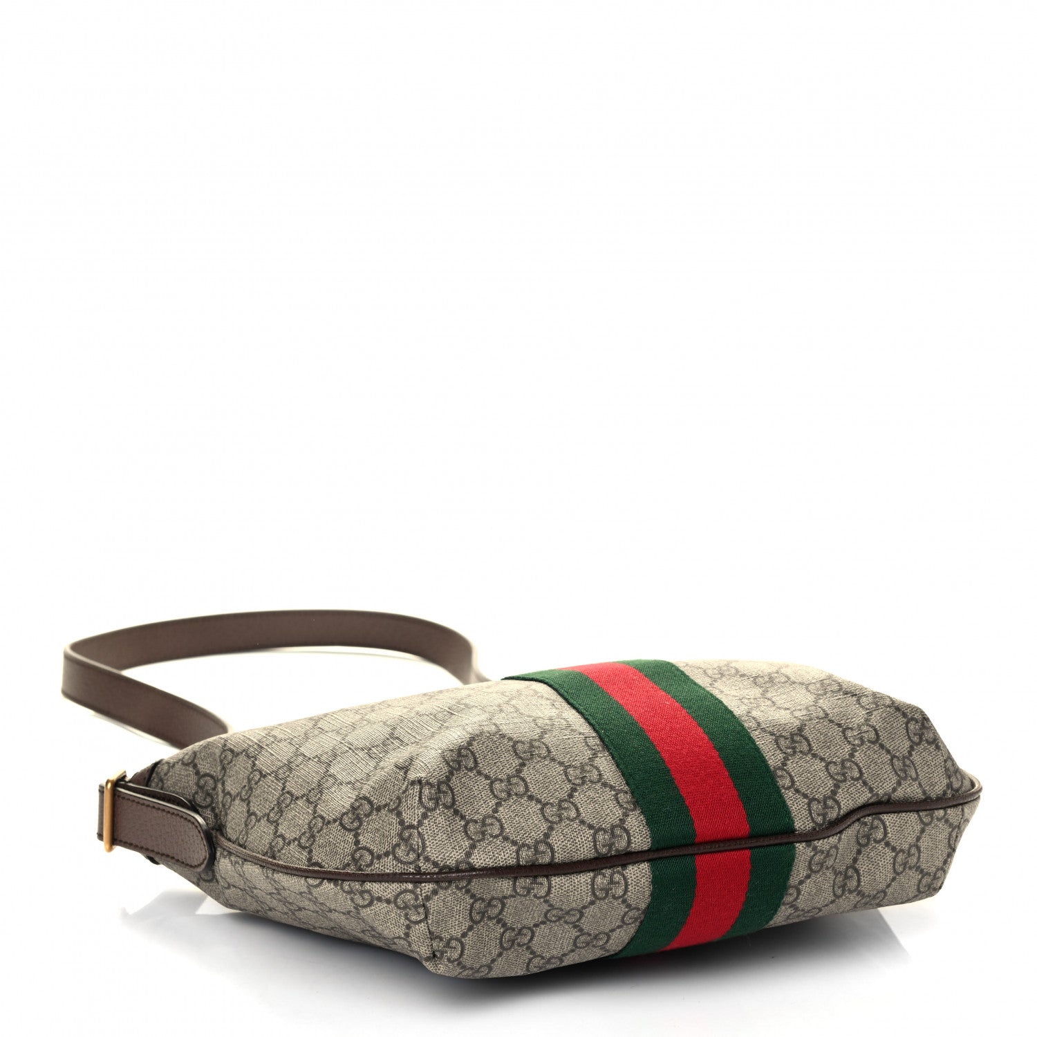 Gucci GG Supreme Monogram Web Small Ophidia Half Moon Hobo Brown 3 of 4