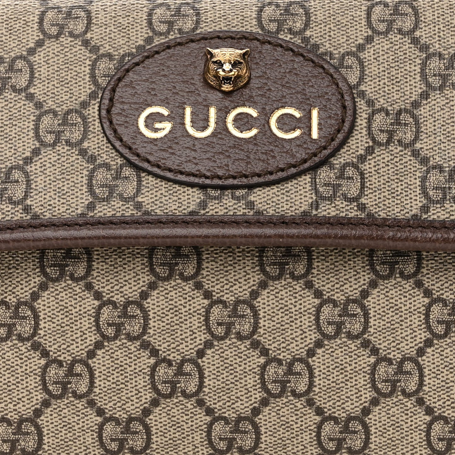 GG Supreme Monogram Neo Vintage Web Belt Bag Brown