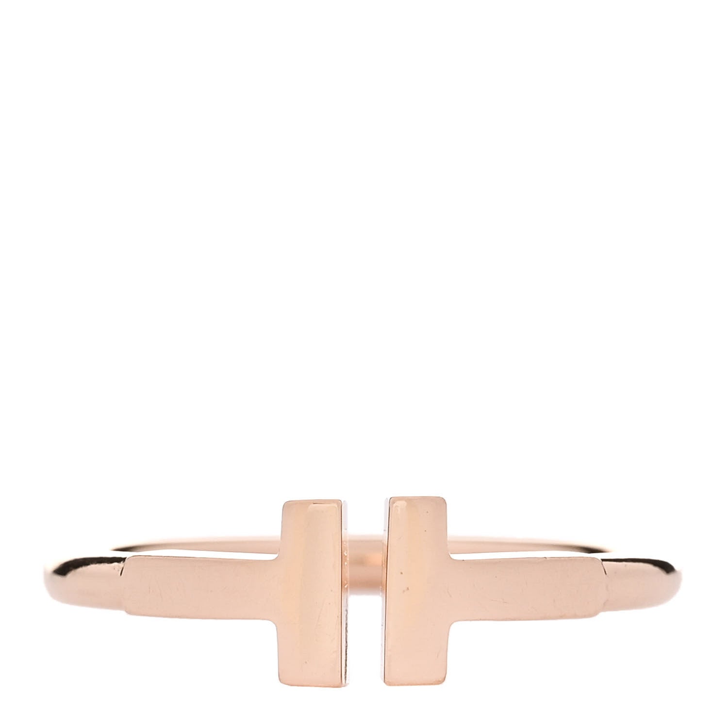 Tiffany 18K Rose Gold T Wire Ring 52 6 1 of 5