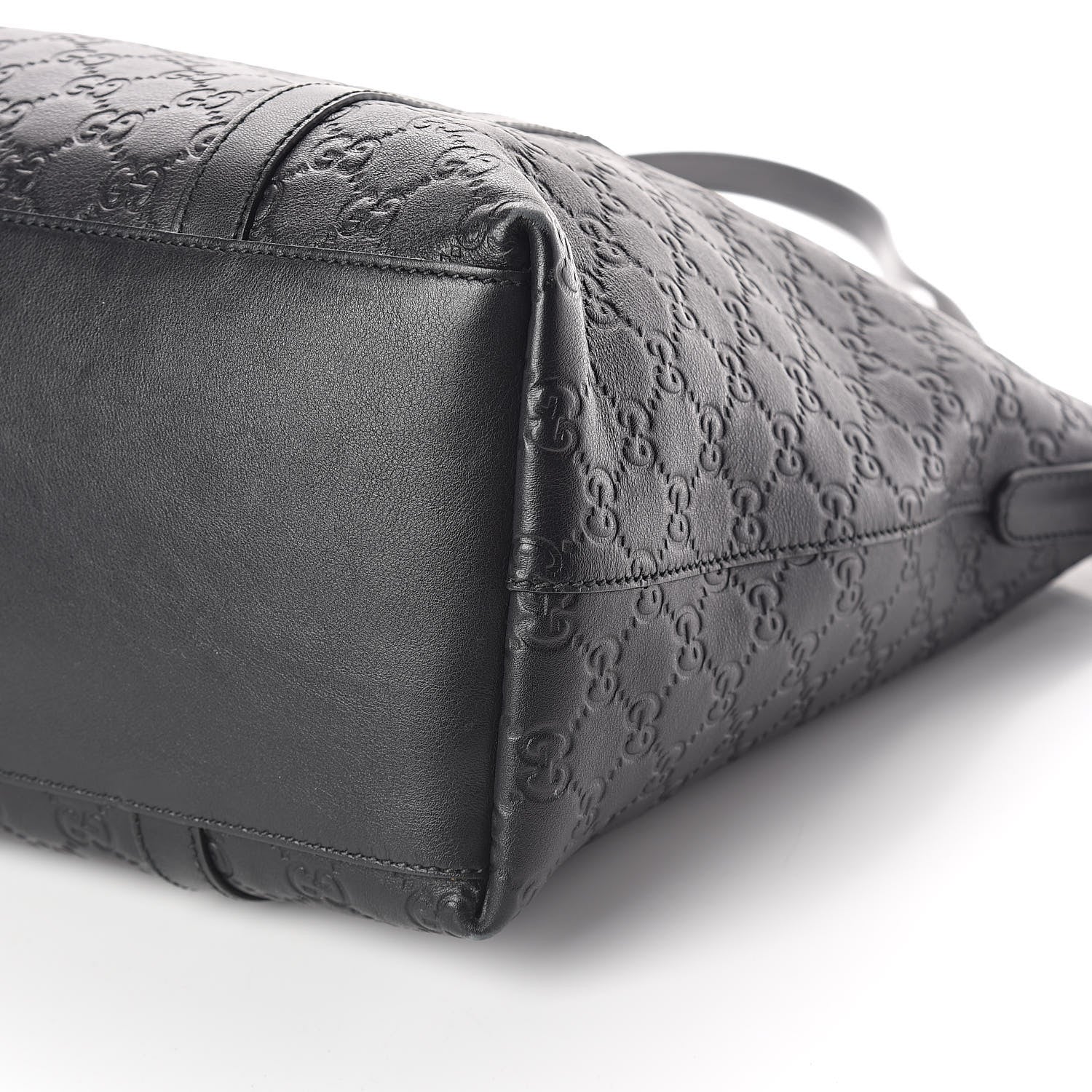Gucci Guccissima Large GG Charm Convertible Dome Satchel Black 9 of 9