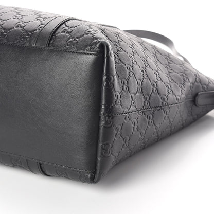 Gucci Guccissima Large GG Charm Convertible Dome Satchel Black 9 of 9