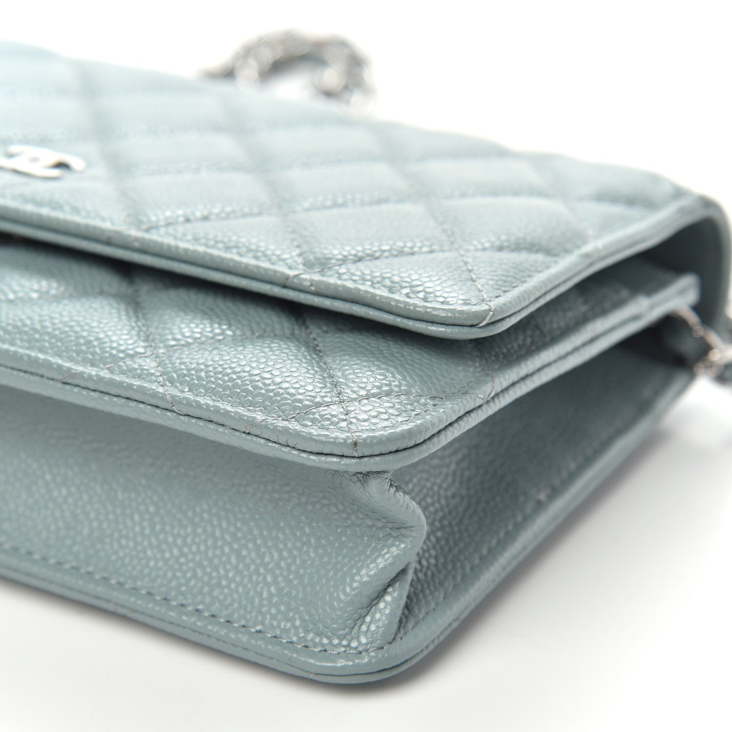 Chanel Caviar Quilted Wallet On Chain WOC Blue 10 of 11