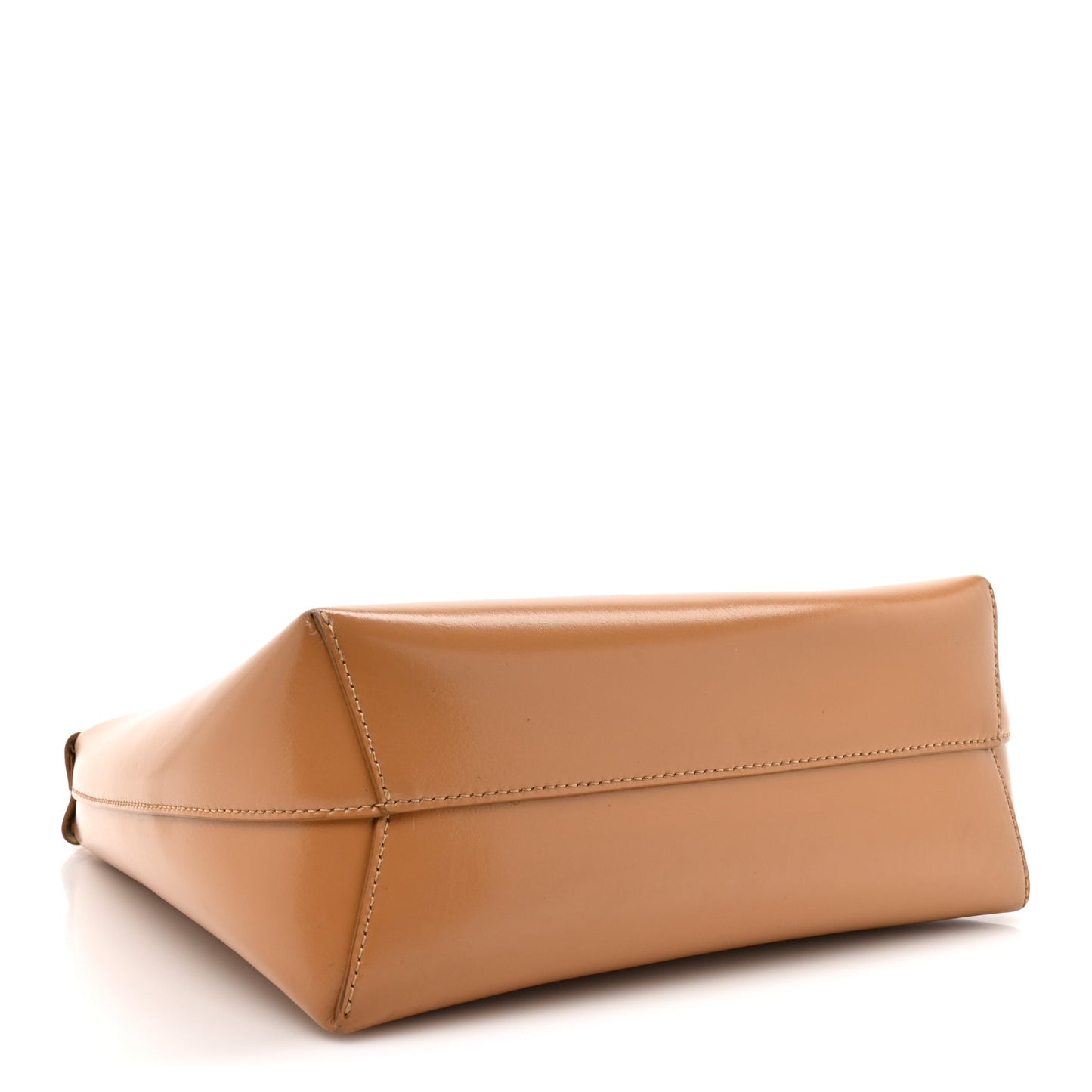 Polished Calfskin Small Soft Candy Shoulder Bag Caramel
