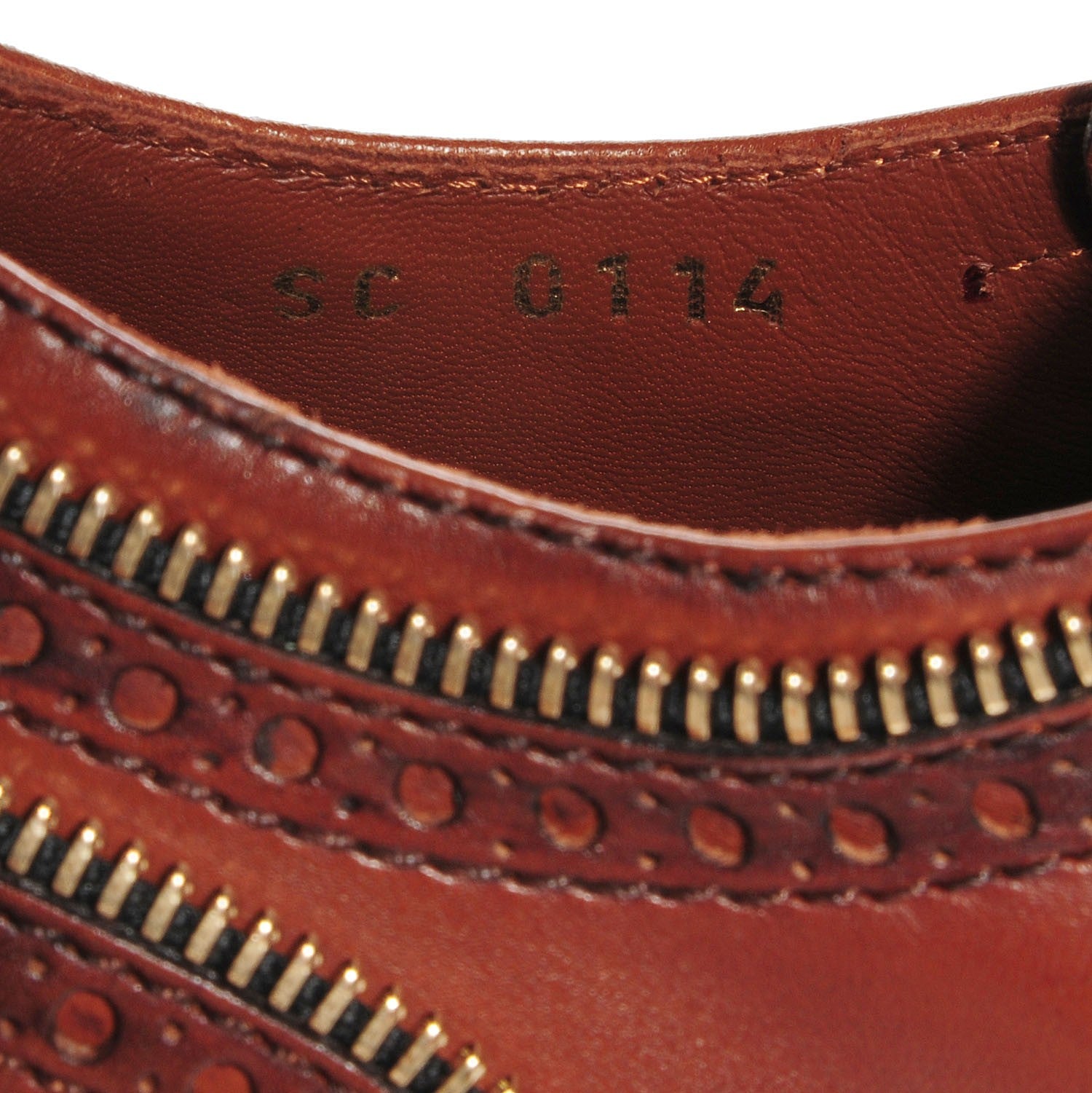 Louis Vuitton Calfskin Tomboy Richelieu Oxford Flats 37.5 Cognac 8 of 8