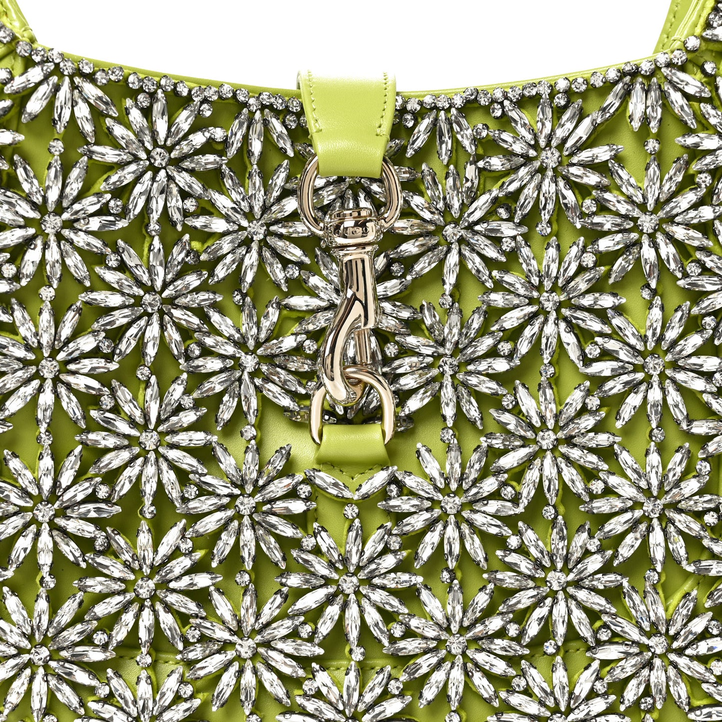 Calfskin Crystal Small Jackie 1961 Hobo Bag Green