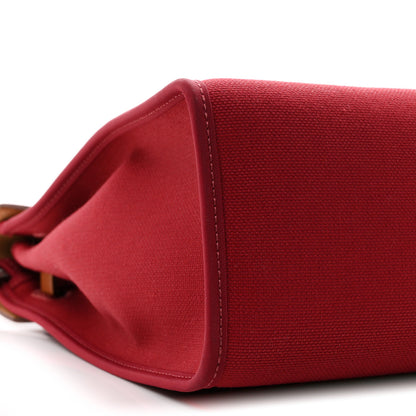 Hermes Vache Hunter Toile Herbag Zip 31 PM Rubis 10 of 12