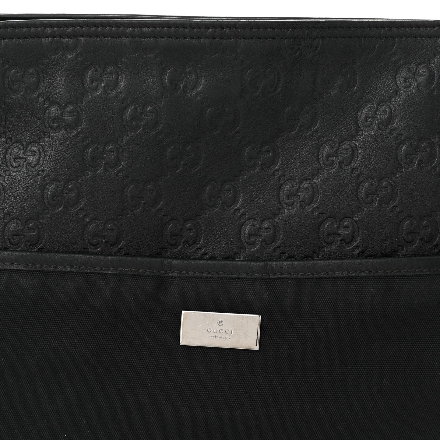 Guccissima Nylon Messenger Bag Black