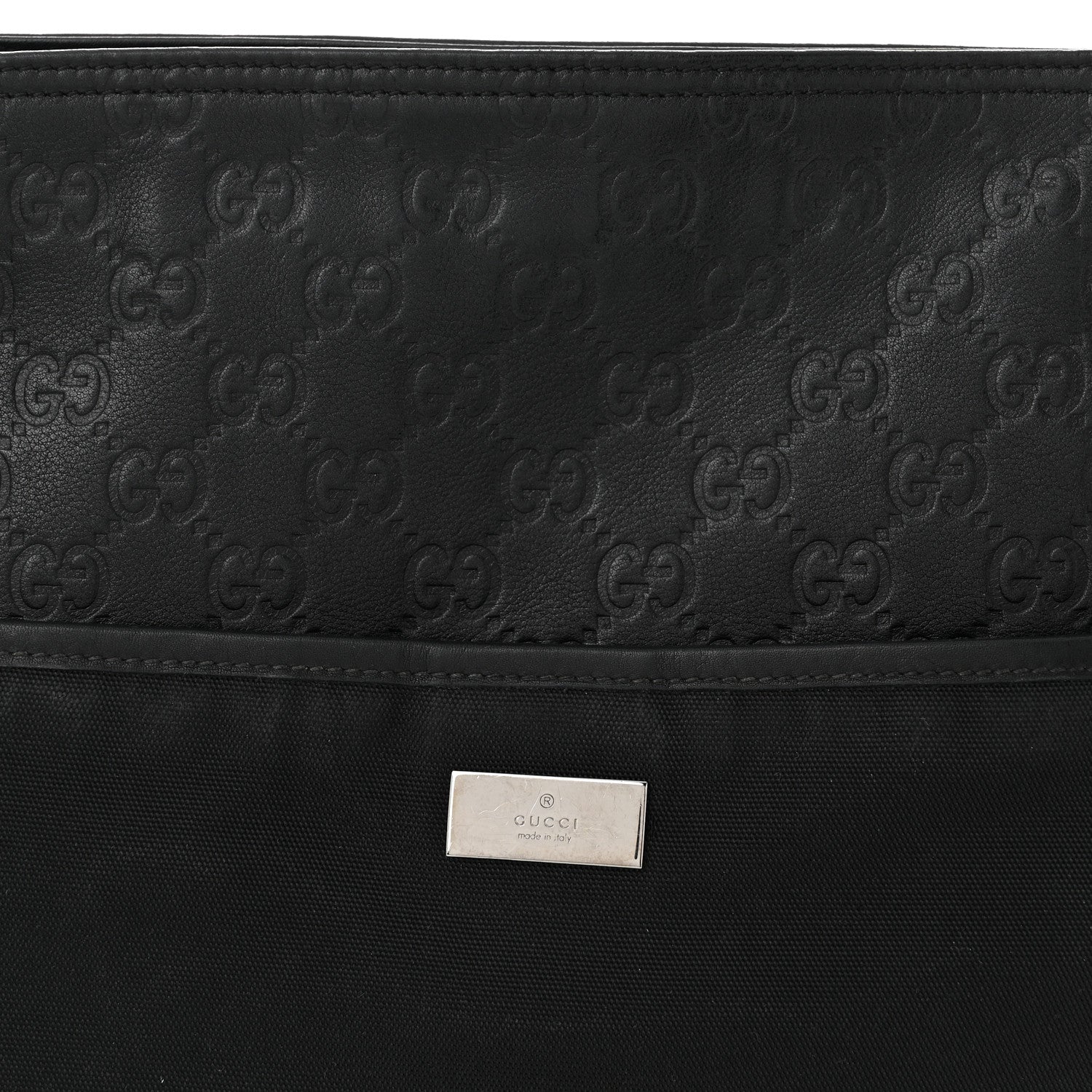 Gucci Guccissima Nylon Messenger Bag Black 8 of 10