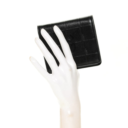 Chanel Embossed Lambskin Travel Bi-Fold Wallet Black 2 of 8