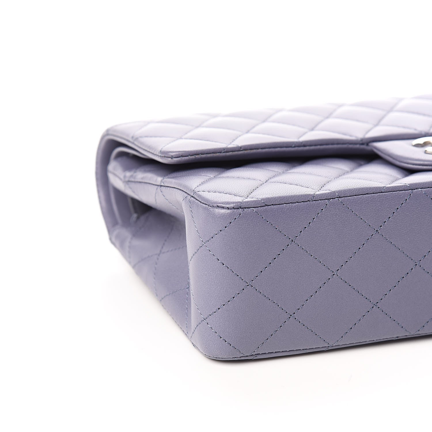 Chanel Lambskin Quilted Medium Double Flap Light Purple 7 of 11