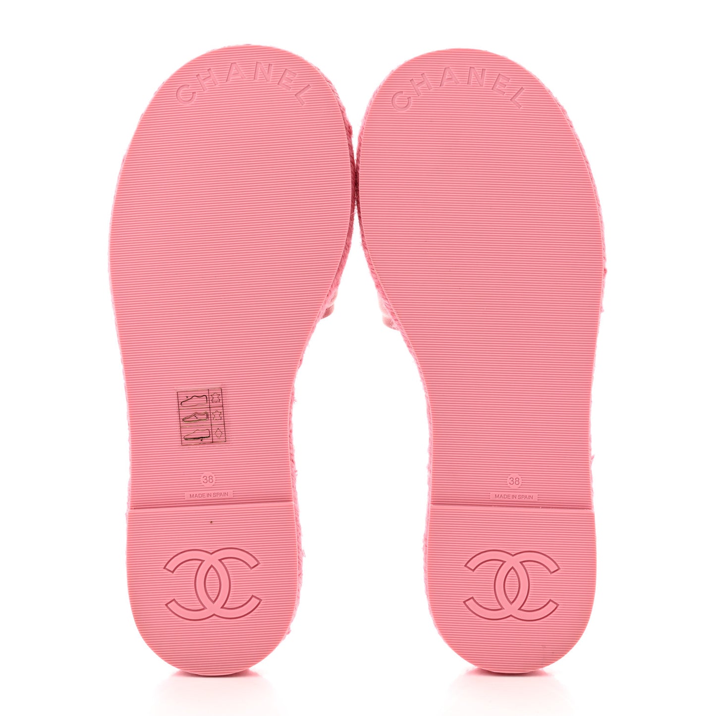 Lambskin Espadrille Mule Sandals 38 Pink