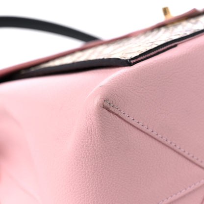Louis Vuitton Calfskin Snakeskin Lockme MM Rose Ballerine 7 of 15