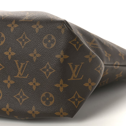 Louis Vuitton Monogram Flower Zipped Tote MM Black 9 of 10