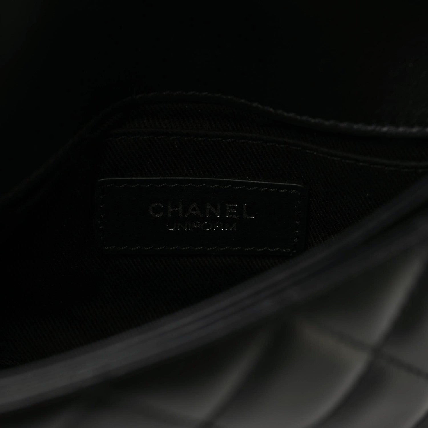 Chanel Calfskin Quilted CC Uniform Flap Belt Bag Black 8 of 9