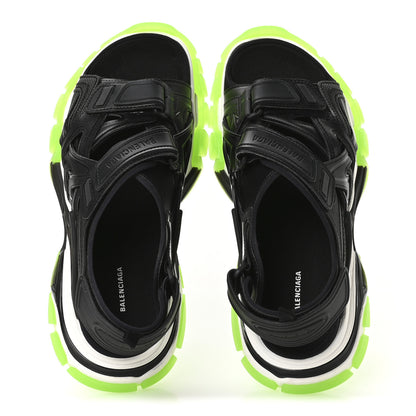 Balenciaga Neoprene Rubber Clear Sole Mens Track Sandals 41 Black White Fluo Green 2 of 8