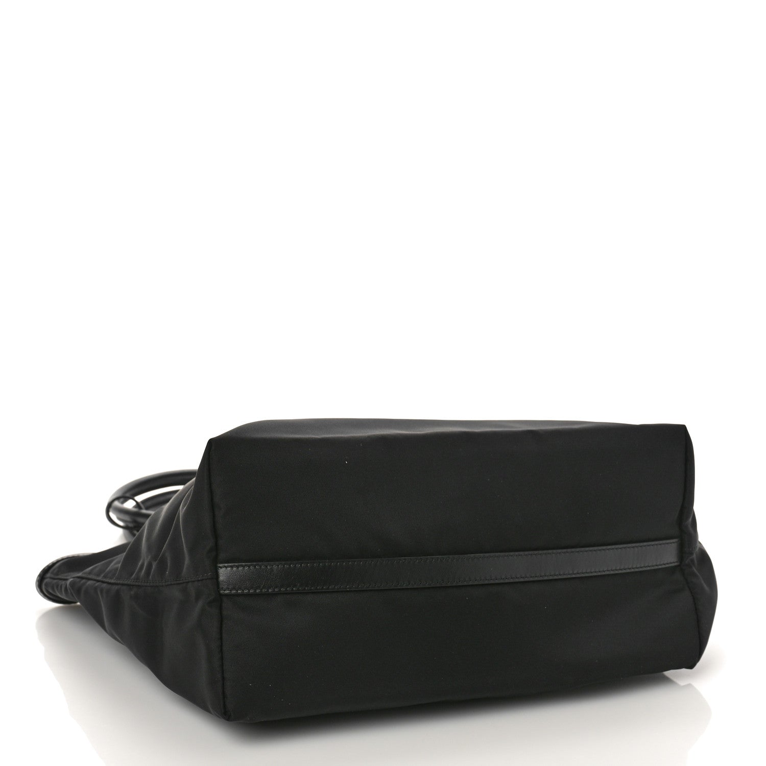 Prada Tessuto Nylon Soft Calf Shopping Tote Black 4 of 8