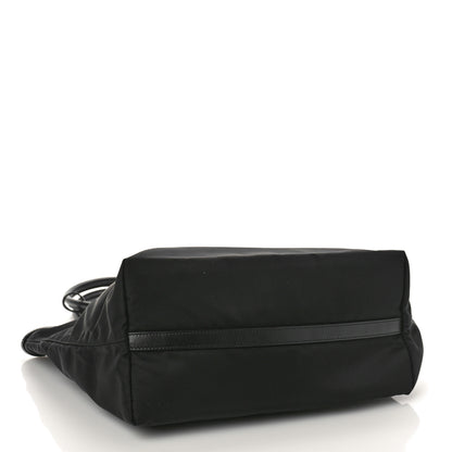 Prada Tessuto Nylon Soft Calf Shopping Tote Black 4 of 8