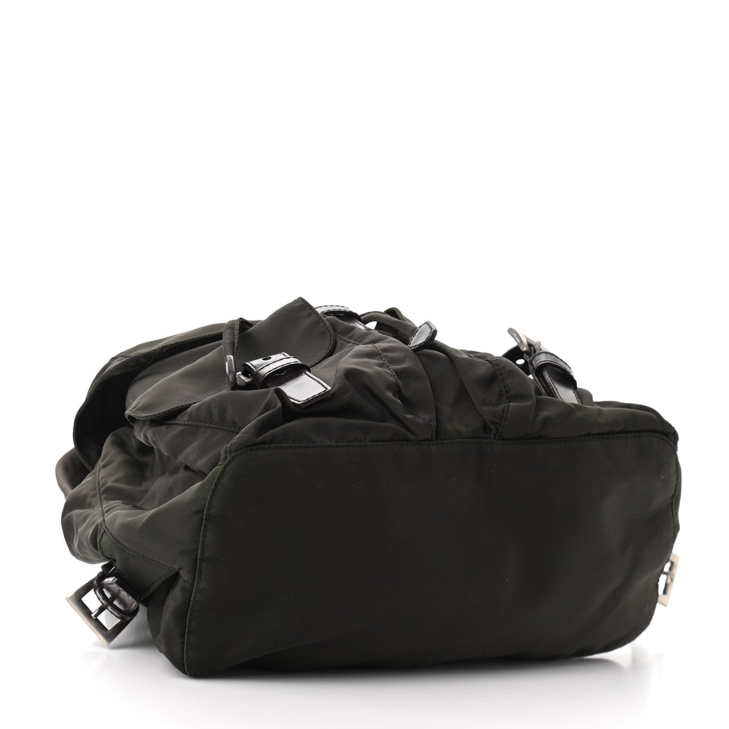 Tessuto Nylon Vela Small Backpack Black Dark Green
