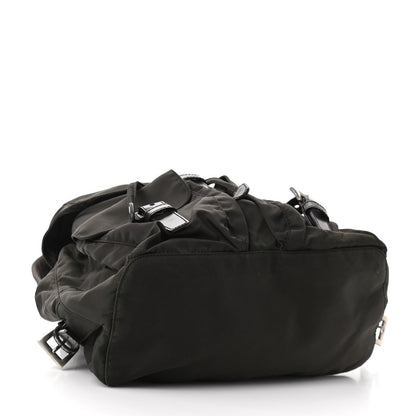 Prada Tessuto Nylon Vela Small Backpack Black Dark Green 3 of 9
