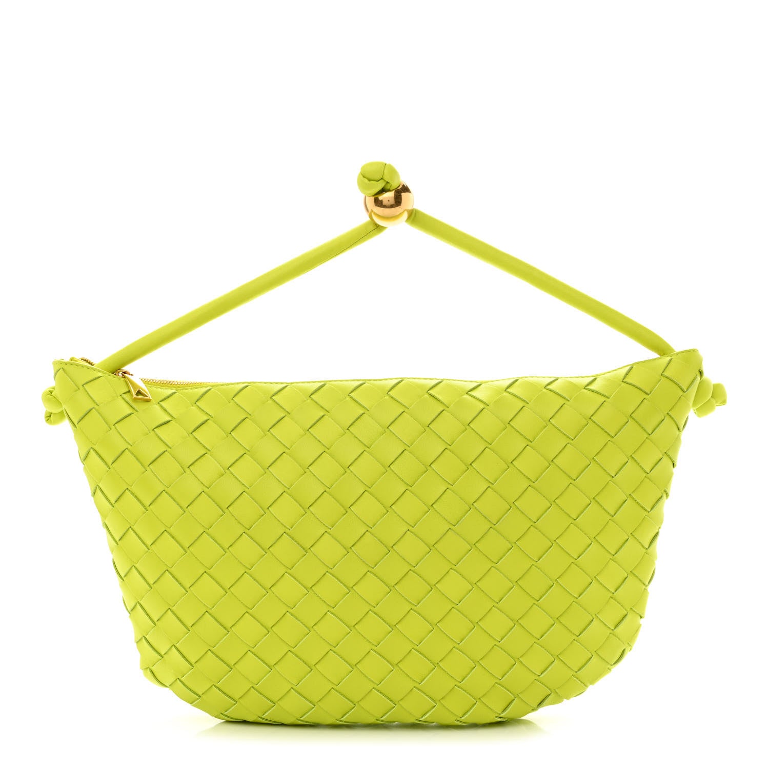 Bottega Veneta Nappa Intrecciato Small Turn Pouch Acid Kiwi 1 of 10