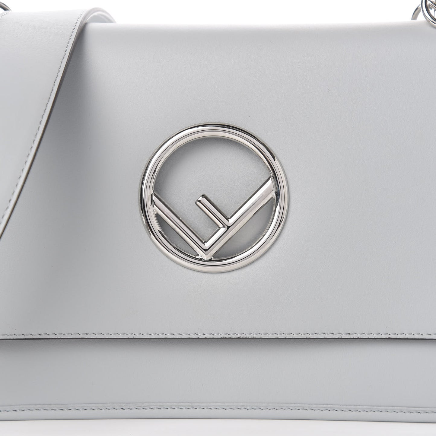 Vitello Century Opaco F is Fendi Kan I Shoulder Bag Grigio Perla