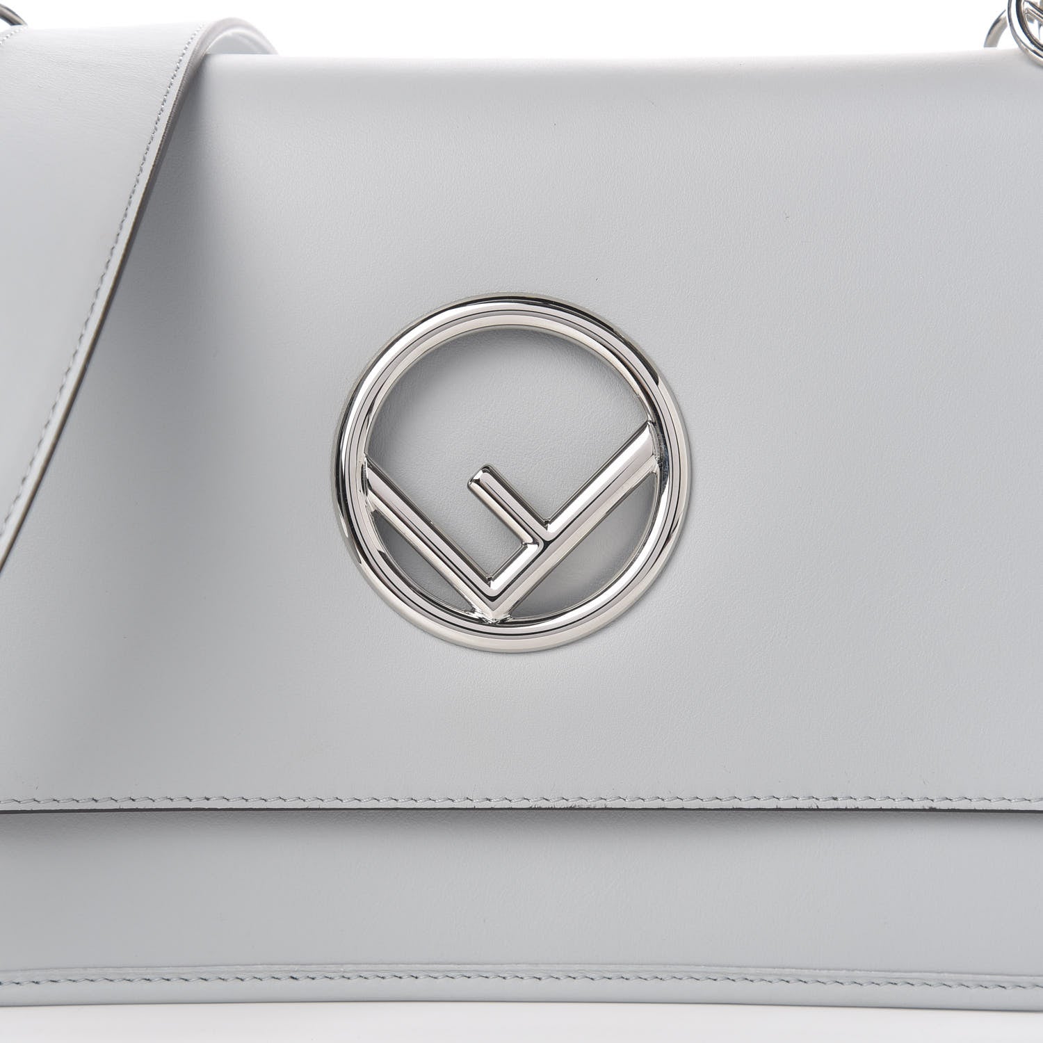 Fendi Vitello Century Opaco F is Fendi Kan I Shoulder Bag Grigio Perla 9 of 9