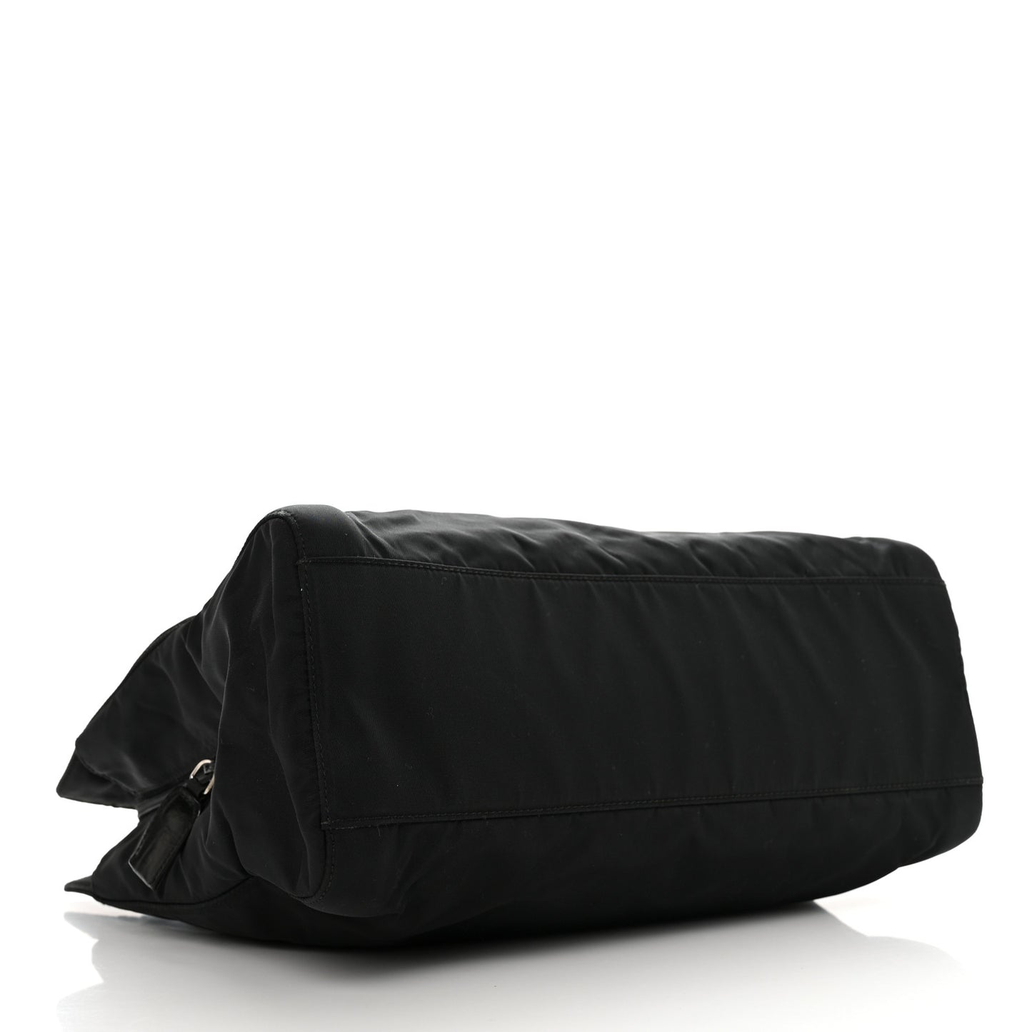 Tessuto Nylon Acciaio Chain Shoulder Bag Black