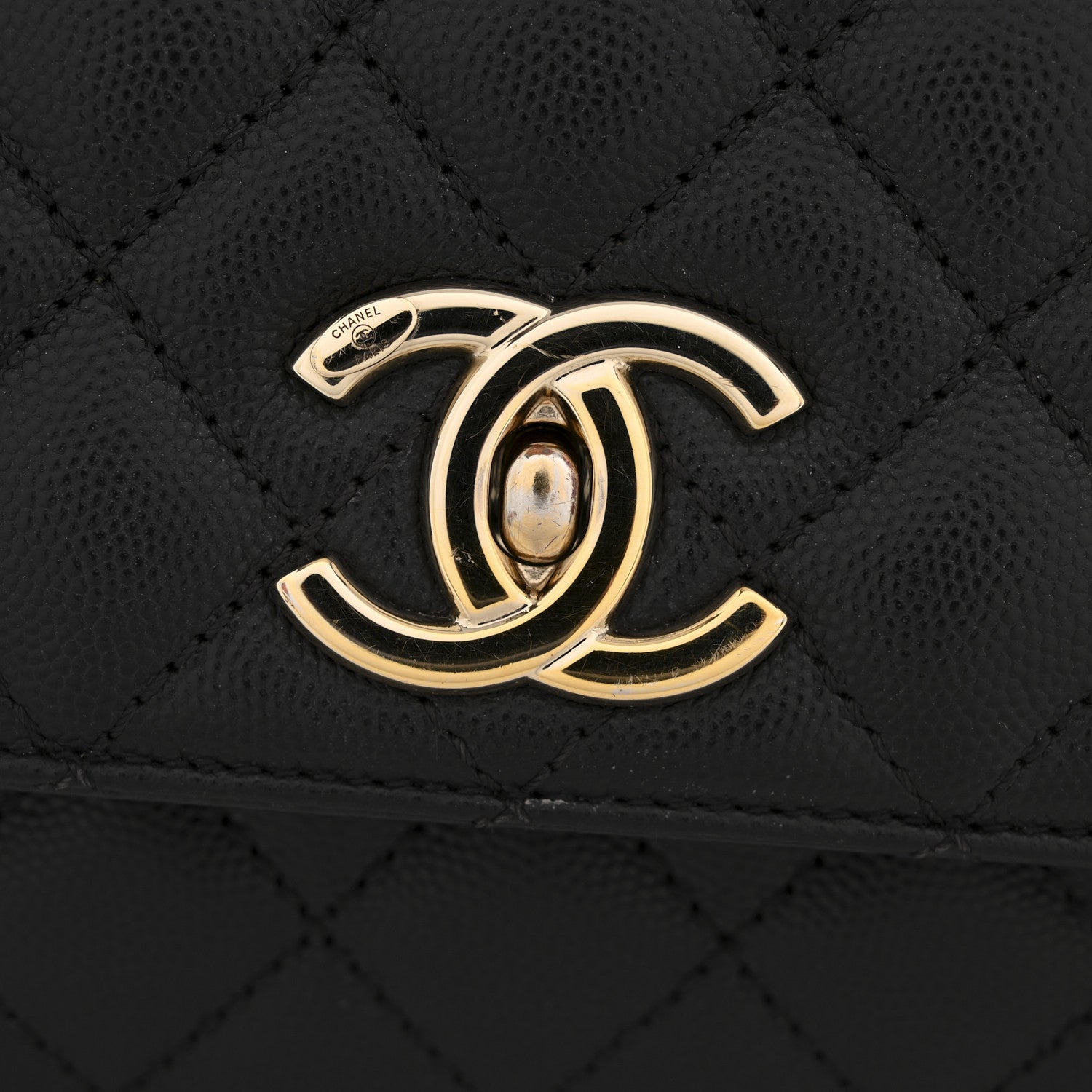 Chanel Caviar Quilted Small Coco Handle Flap Black 13 of 15