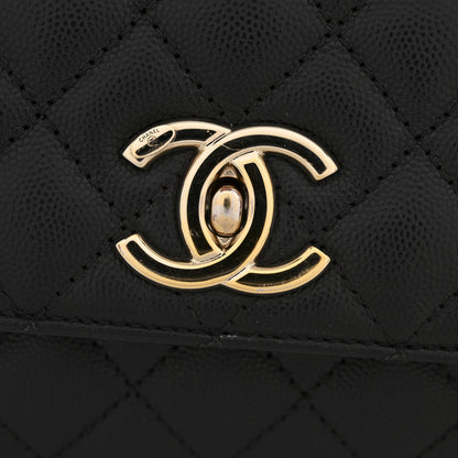 Chanel Caviar Quilted Small Coco Handle Flap Black 13 of 15