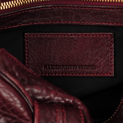 Alexander Wang Pebbled Lambskin Rocco Beet Antique Brass Hardware 6 of 7