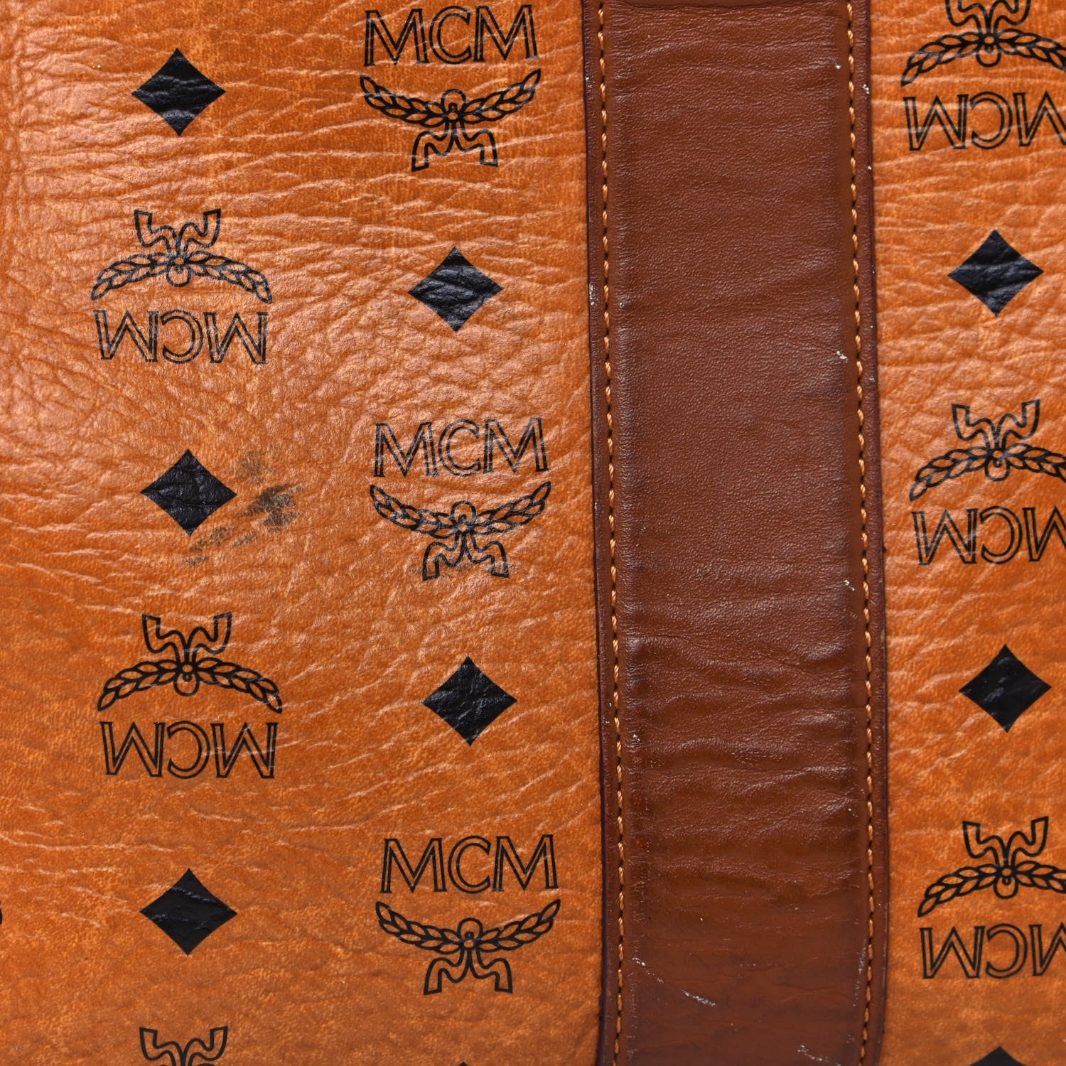 MCM Visetos Medium Liz Reversible Shopper Tote Cognac 20 of 28
