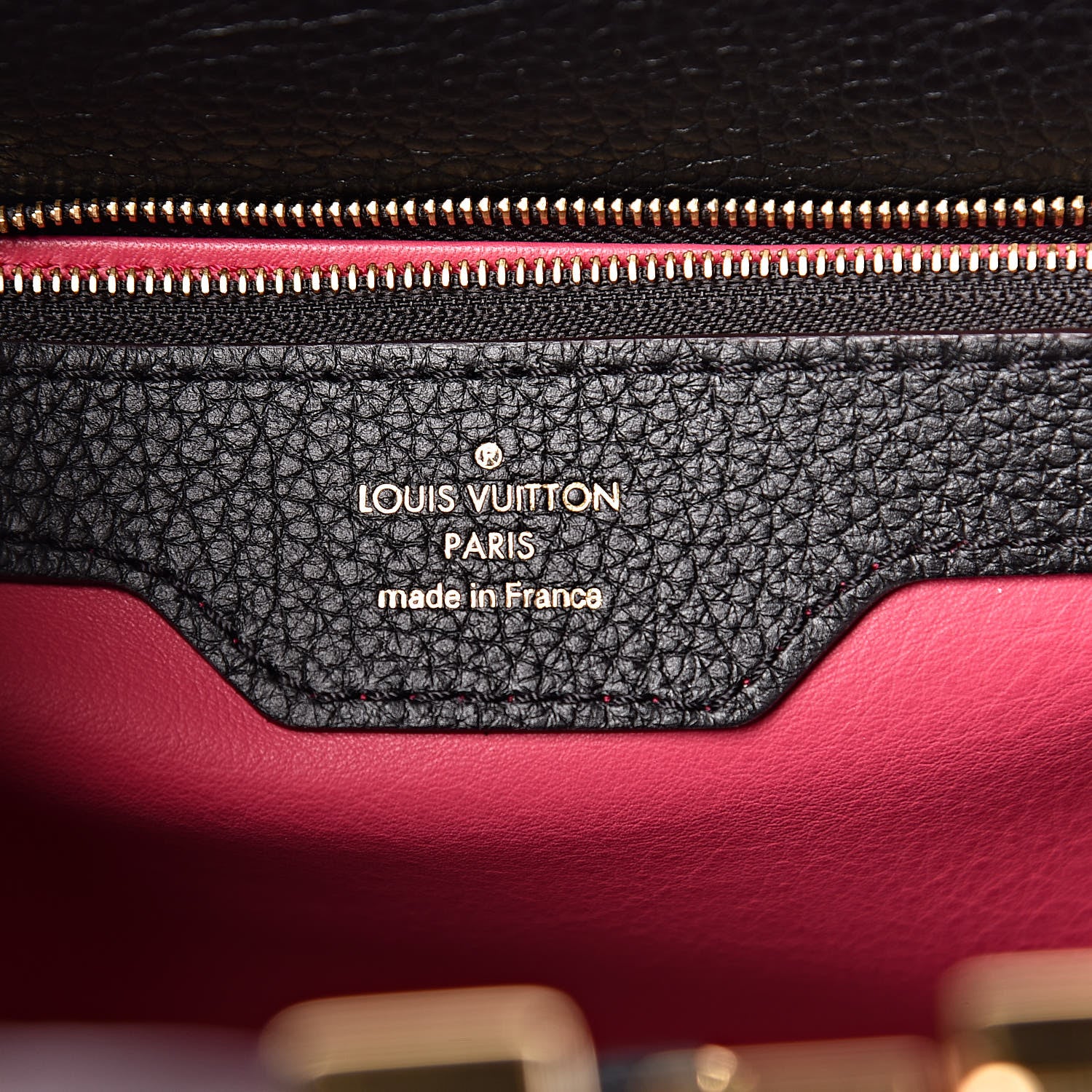 Louis Vuitton Taurillon Capucines MM Black 6 of 9