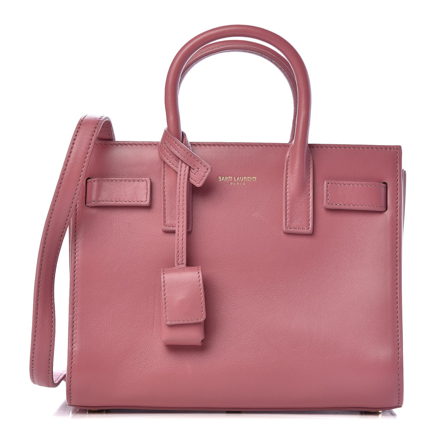 Saint Laurent Calfskin Nano Sac De Jour Rose Dark 1 of 17
