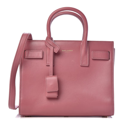 Saint Laurent Calfskin Nano Sac De Jour Rose Dark 1 of 17