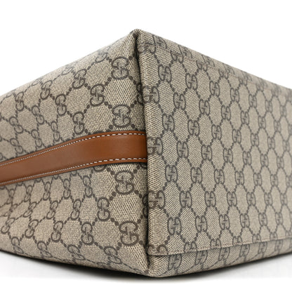Gucci GG Supreme Monogram Medium Emblem Bucket Bag Beige Brown 8 of 9