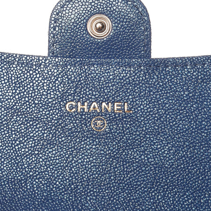 Chanel Iridescent Caviar Quilted Medium Flap Wallet Blue 6 of 11