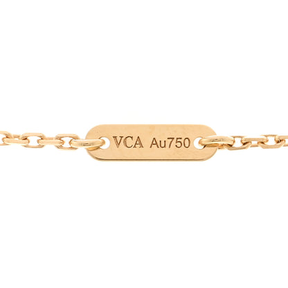 Van Cleef & Arpels 18K Yellow Gold Mother of Pearl Sweet Alhambra Butterfly Pendant Necklace 4 of 6