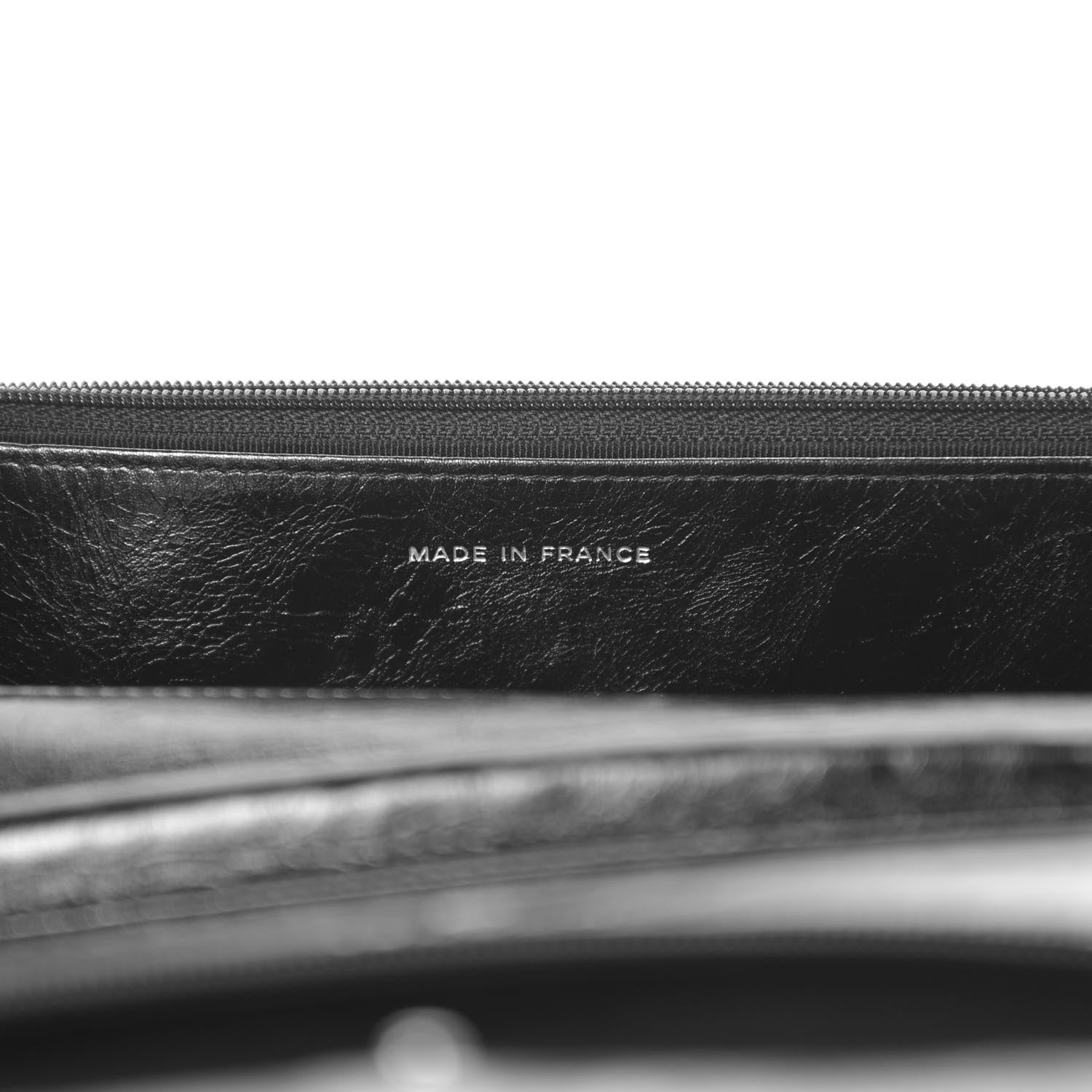 Chanel Metallic Glazed Aged Calfskin Reissue Wallet On Chain WOC Black 7 of 11