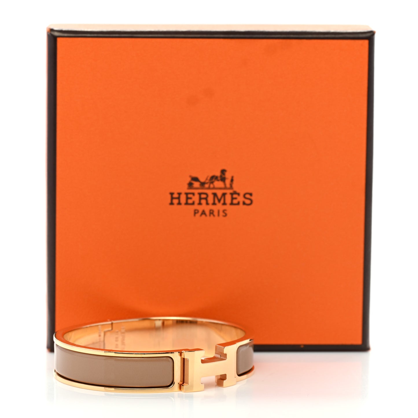 Enamel Narrow Clic Clac H Bracelet PM Chataigne