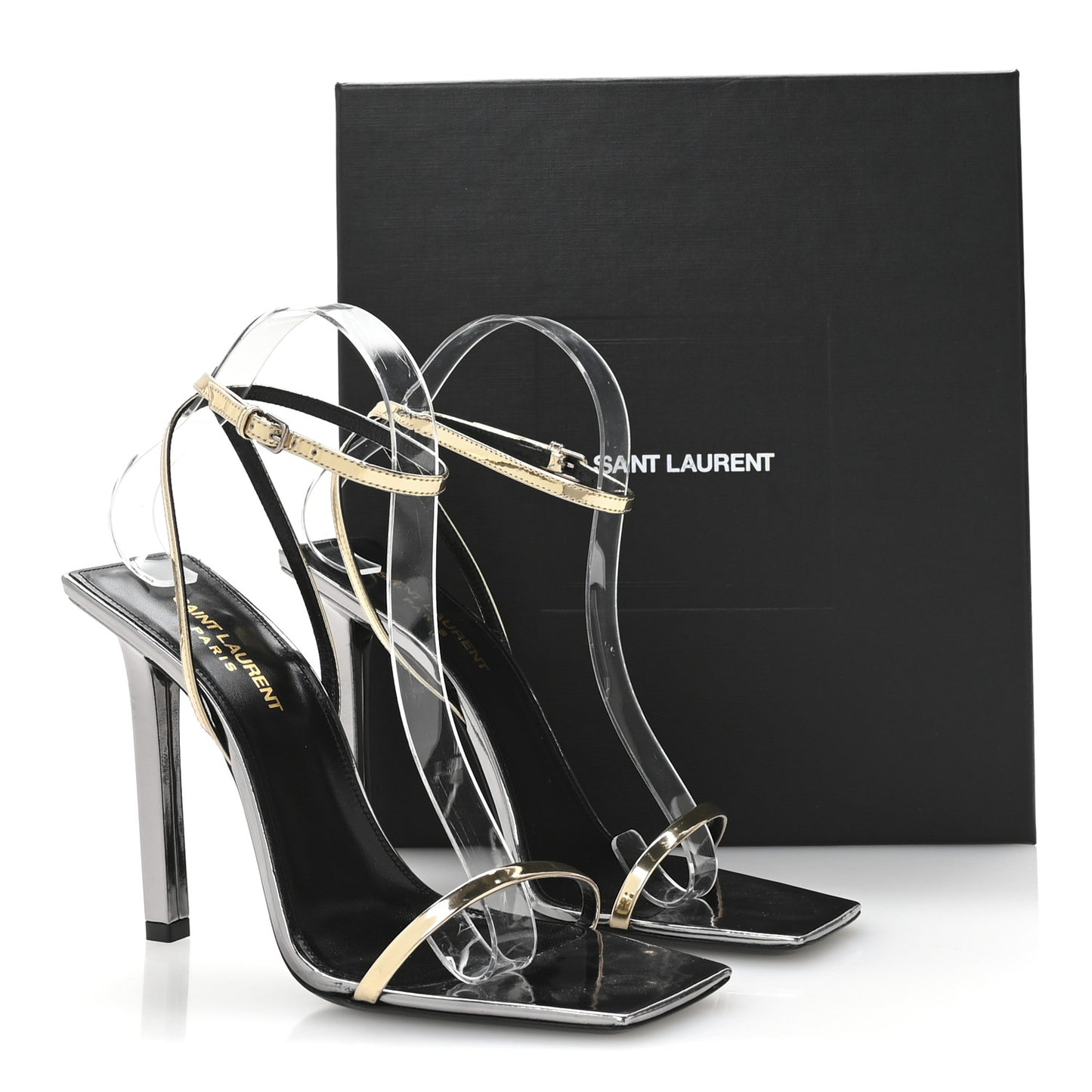 Metallic Patent Pam 110 Sandals 38.5 Old Gold