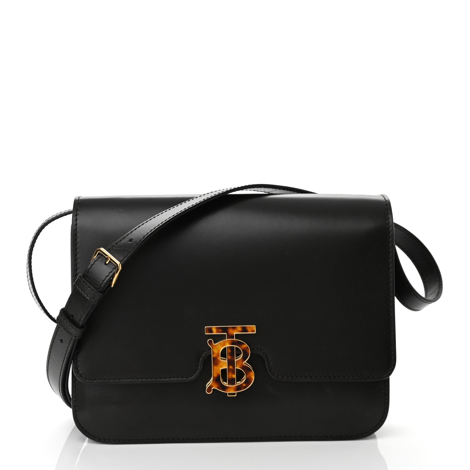 Burberry Calfskin Small TB Bag Black 1 of 9