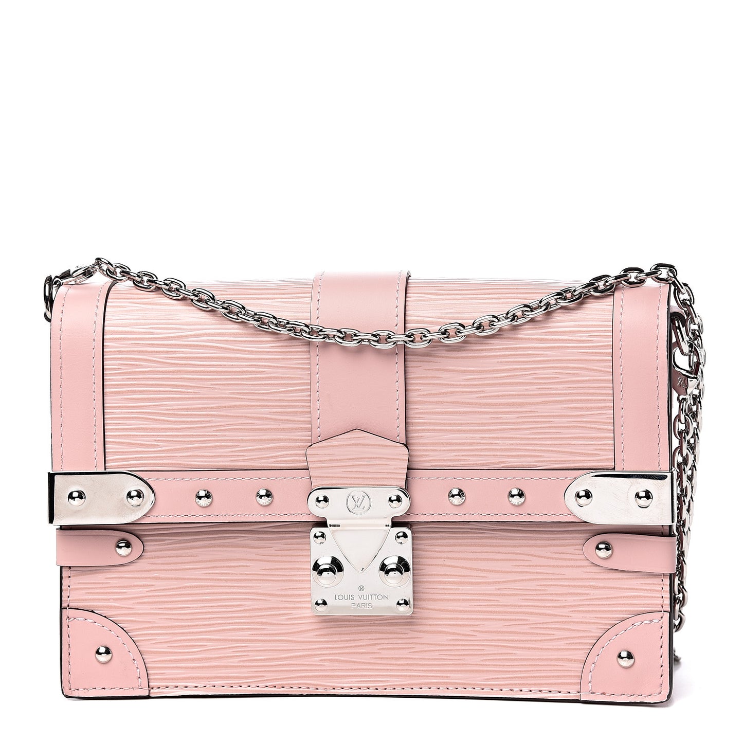 Epi Trunk Chain Wallet Rose Ballerine