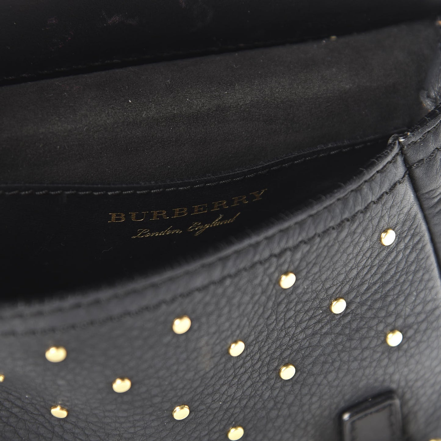 Soft Grain Calfskin Studded Baby Bridle Saddle Bag Black