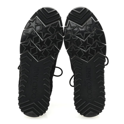 Jimmy Choo Veles Knit Pearly Lace Up Sneaker 36.5 Black 6 of 9