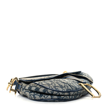 Christian Dior Monogram Saddle Bag Blue 4 of 11