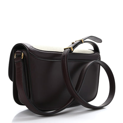 Salvatore Ferragamo Calfskin Canvas Small Trapezio Crossbody Burgundy 3 of 8